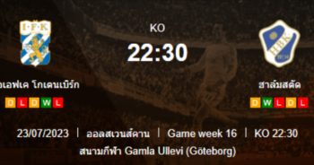 วิเคราะห์บอลวันนี้ ทีเด็ดบอล สวีเดน ออลสเวนส์คาน ] โกเตนเบิร์ก VS ฮาล์มสตัด 23/07/2023 เวลา 22.30 น.