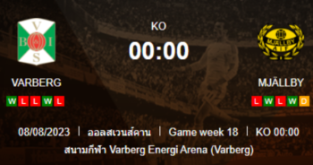 วิเคราะห์บอลวันนี้ วิเคราะห์บอล ทีเด็ดบอล (สวีเดน ออลสเวนส์คาน) วาลเบิร์ก VS มอลล์บี้ ประจำวันที่ 07/08/2566 เวลาแข่ง 00.00 น.